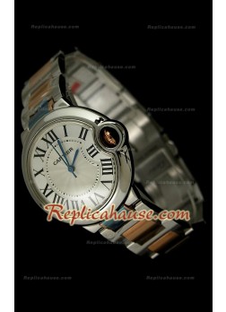 Ballon De Cartier Reproducción Reloj Suizo   - Reloj Mediano Tonos - 38MM