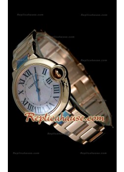 Ballon De Cartier Reproducción Reloj Suizo   - Mediano- De Oro Rosa 38MM