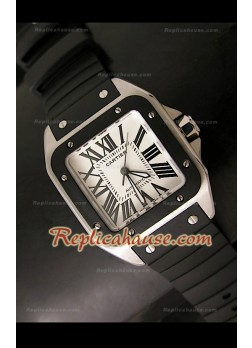 Cartier Santos 100 Reloj Automático Suizo para Señoras en Marrón- 33MM