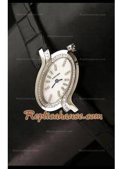 Delices De Cartier Réplica Reloj Señoras con Esfera Blanca