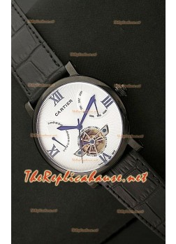 Cartier Calibre Tourbilon Reloj Japonés con Esfera Blanca 