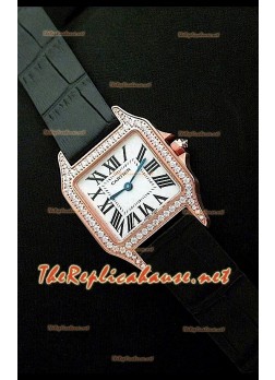 Cartier Santos Dumont Reloj para Señoras - 28 MM en Oro Rosa 
