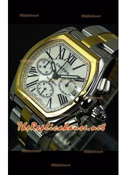 Cartier Roadster Cronómetro Suizo en dos tonos – 1:1 réplica espejo.