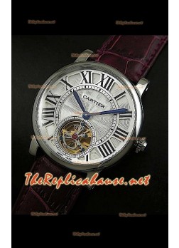 Réplica japonesa de reloj turbillón Cartier Calibre