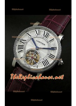 Cartier Calibre turbillón japonés malla púrpura