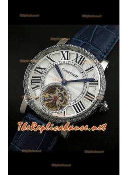 Cartier Calibre turbillón japonés malla azul