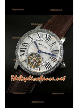 Cartier Calibre turbillón japonés malla marrón