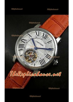 Cartier Calibre turbillón japonés malla marrón claro
