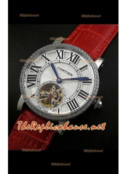 Cartier Calibre turbillón japonés malla roja