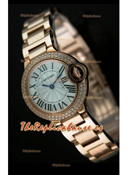 Cartier Tank Anglaise para damas Réplica Cascasa de oro rosado 
