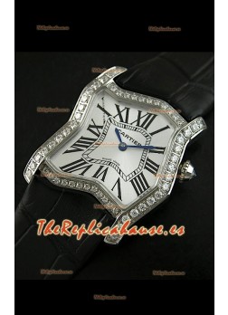 Cartier Tank Folle para damas Réplica en malla negra 