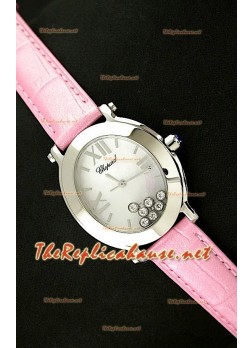Chopard Happy Sport Reloj Japonés Señoras Penk en Piel  