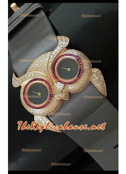 Chopard Animal World Reloj Señoras Búho en Oro Rosa Esfera Gris