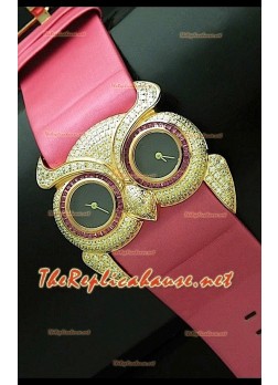 Chopard Animal World Reloj Señoras Búho en Oro Rosa Esfera de color Negro