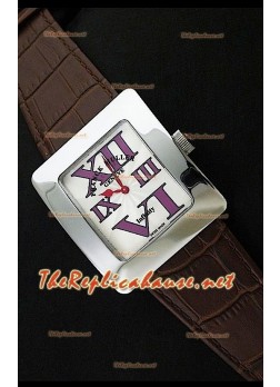 Franck Muller enfenity Réplica Reloj Señoras en Peil Marrón - Números en Púrpura