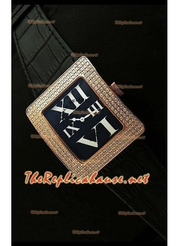 Franck Muller enfenity Réplica Reloj Mujer en Oro Rosa y Números Romanos.