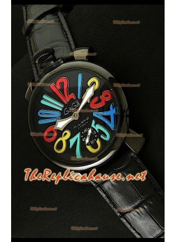 GaGa Milano Reloj manual en carcasa de PVD - 48MM - Color Arco iris 