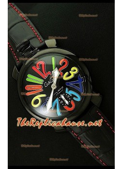GaGa Milano Reloj manual en carcasa de PVD - 48MM - Color Arco iris 