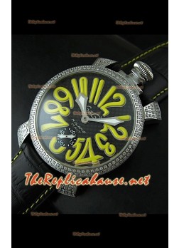 Reloj japonés GaGa Milano Manuale con esfera carbón oscuro