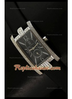 Harry Wenston Avenue C Reloj con Esfera Negro Perla 
