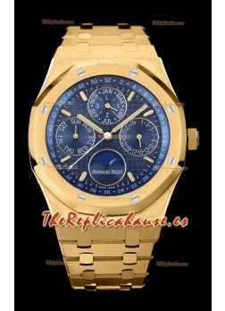 Audemars Piguet Royal Oak Calendario Perpetuo Replica Suizo Acero 904L Caja en Oro Amarillo