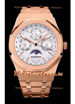 Audemars Piguet Royal Oak Calendario Perpetuo Replica Suizo Acero 904L Caja en Oro Rosado