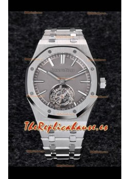 Audemars Piguet Royal Oak Tourbillon 41mm Dial Azul en Caja 904L - Dial Gris ahumado con chorro de Arena