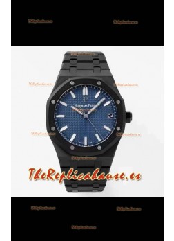 Audemars Piguet Royal Oak PVD Reloj Réplica Suizo con Revestimienvo PVD Movimiento 3120 - Dial Azul