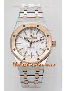 Audemars Piguet Royal Oak 37MM Reloj Dial Blanco Movimiento 3120 - Réplica Espejo 1:1