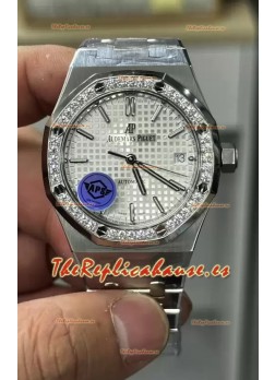Audemars Piguet Royal Oak 37MM Reloj Dial Blanco Movimiento 3120 - Réplica a Espejo 1:1