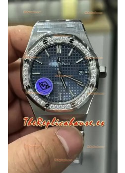 Audemars Piguet Royal Oak 37MM Reloj Dial Azul Movimiento 3120 - Réplica a Espejo 1:1