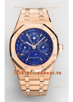 Audemars Piguet Royal Oak Calendario Perpetuo Réplica Suiza Acero 904L Caja en Oro Rosado