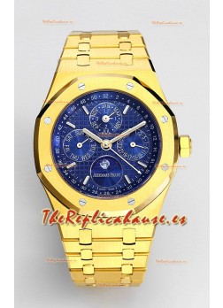 Audemars Piguet Royal Oak Calendario Perpetuo Réplica Suiza Acero 904L Caja en Oro Amarillo