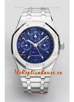 Audemars Piguet Royal Oak Calendario Perpetuo Réplica Suiza Acero 904L - Dial Azul