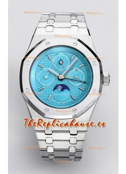 Audemars Piguet Royal Oak Calendario Perpetuo Réplica Suiza Acero 904L - Dial Azul Tiffany