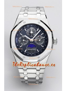 Audemars Piguet Royal Oak Calendario Perpetuo Réplica Suiza Acero 904L - Dial Azul Navy