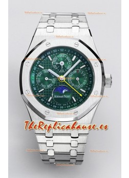 Audemars Piguet Royal Oak Calendario Perpetuo Réplica Suiza Acero 904L - Dial Verde