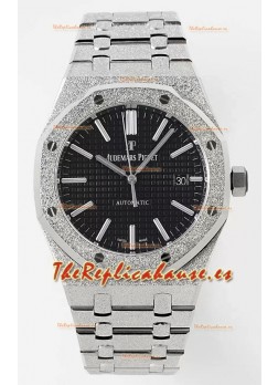 Audemars Piguet Royal Oak 15410BC 41MM Dial Negro Acero 904L Movimiento CALIBRE 3120 Réplica a Espejo 1:1