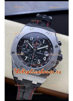 Audemars Piguet Royal Oak Offshore Dial Negro Cronógrafo Reloj Réplica a Espejo 1:1 - Acero 904L