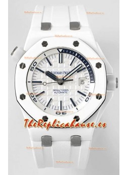 Audemars Piguet Royal Oak Offshore Cerámica Reloj Réplica Suizo 1:1 Definitiva Dial Blanco Movimiento Cal.3102