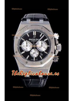 Audemars Piguet Royal Oak Chronograph Dial Negro Reloj Réplica a espejo 1:1 de Acero 904L