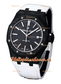 Audemars Piguet Royal Oak Ref.15400 Reloj con Caja de Carbono Forjado Dial Negro en Réplica Espejo 1:1