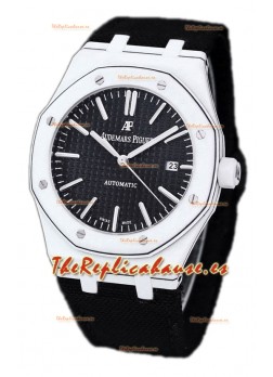 Audemars Piguet Royal Oak Ref.15400 Reloj con Caja de Carbono Forjado Dial Negro en Réplica Espejo 1:1