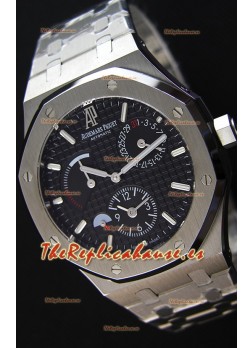 Audemars Piguet Royal Oak Dual Time Reloj Réplica Suizo en Dial Negro