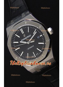 Audemars Piguet Royal Oak 41MM Dial Negro Correa de Pïel - Reloj Réplica a Espejo 1:1 Última Edición