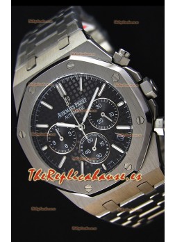 Audemars Piguet Royal Oak Reloj Réplica Cronógrafo de Cuarzo Suizo Dial Negro - 41MM
