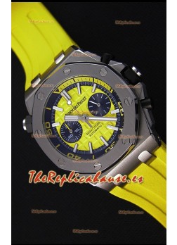 Audemars Piguet Royal Oak Offshore Reloj Réplica de Cuarzo Suizo estilo Buzo en color Amarillo