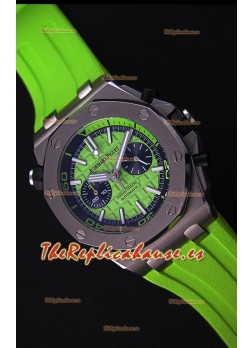 Audemars Piguet Royal Oak Offshore Reloj Réplica Cronógrafo de Cuarzo Suizo estilo Buzo en color Verde
