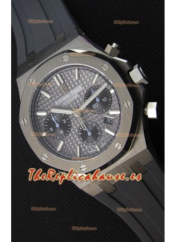 Audemars Piguet Royal Oak Reloj Réplica Suizo Cronógrafo Dial Gris tipo Pizarra Correa de Goma