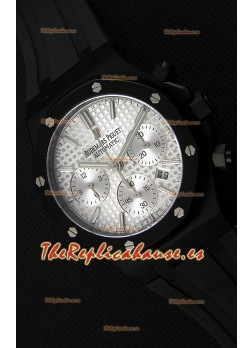 Audemars Piguet Royal Oak Reloj Réplica Suizo Cronógrafo Dial Plateado Subdiales color Blanco